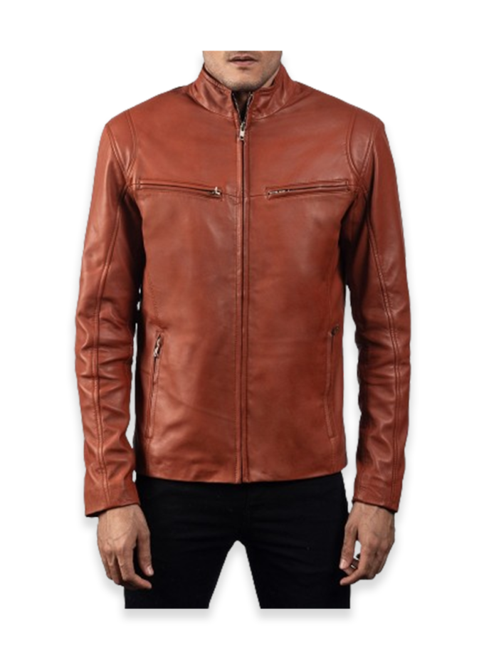 Camel Brown Leather Jacket