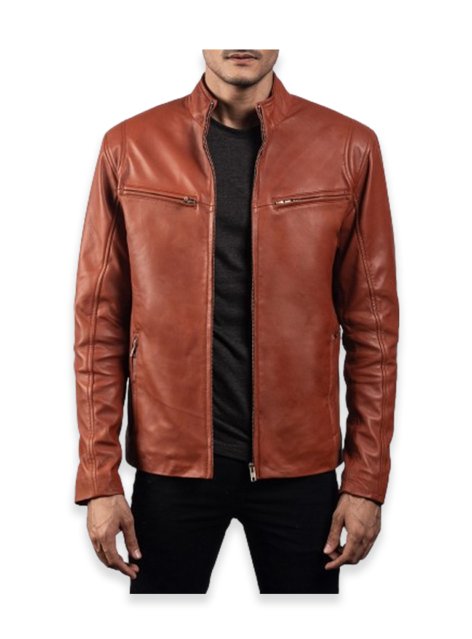 Camel Brown Leather Jacket