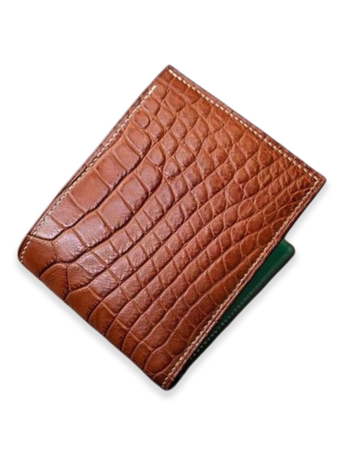 Brown Alligator Bifold Men's Wallet
